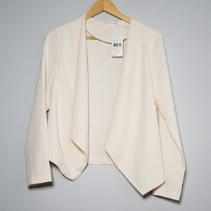Drape Front Cream Blazer